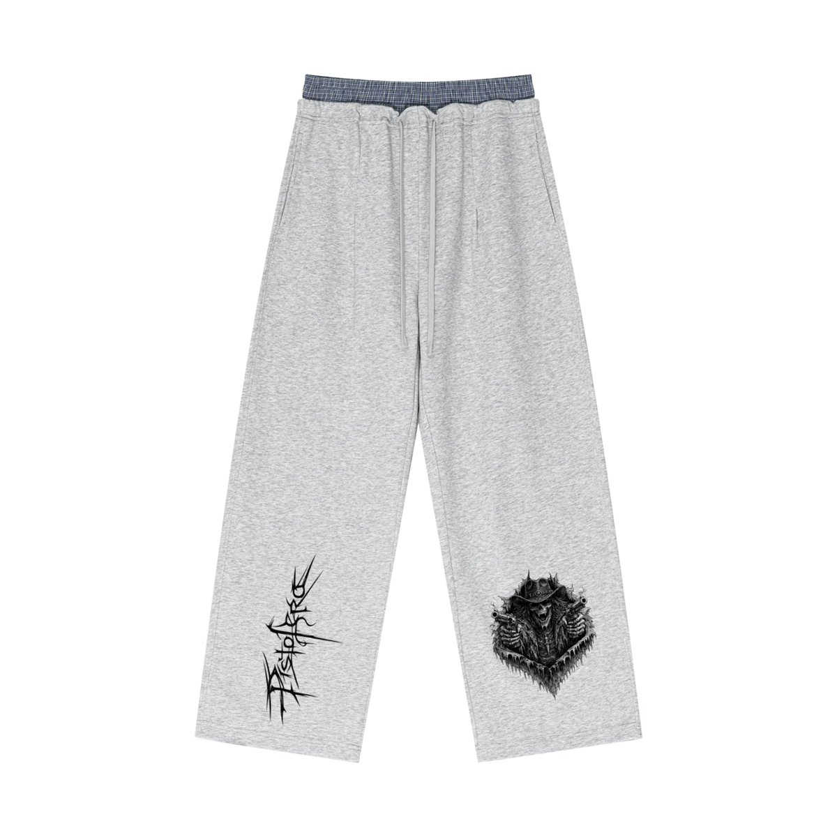 Pistolero Plaid Contrast Waist Pants
